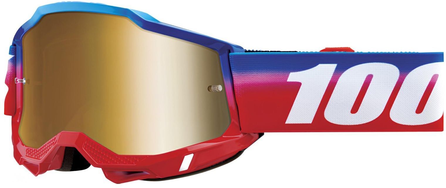 100% Accuri 2 Extra MTB Moto Brille Unity Gläser gold verspiegelt