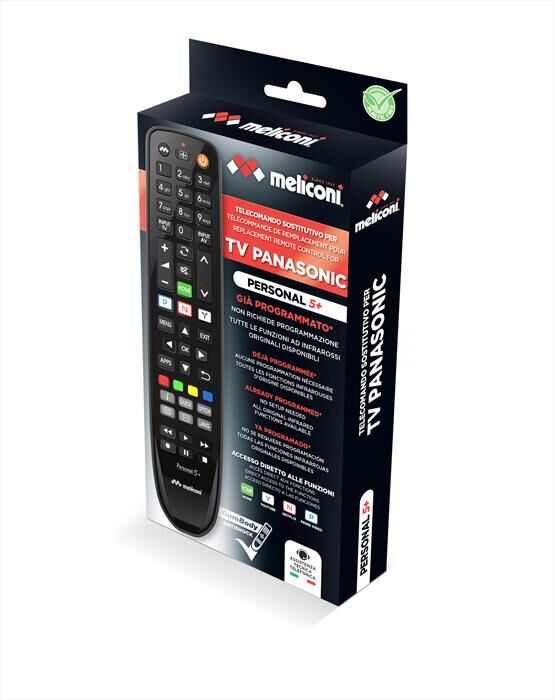 Meliconi Telecomando Gumbody Personal 5+ Panas-nero Lucido / Nero Opaco / Cor