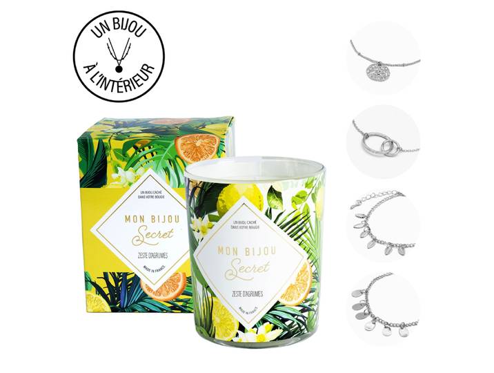 Bougie Bijou Agrume bracelet argenté