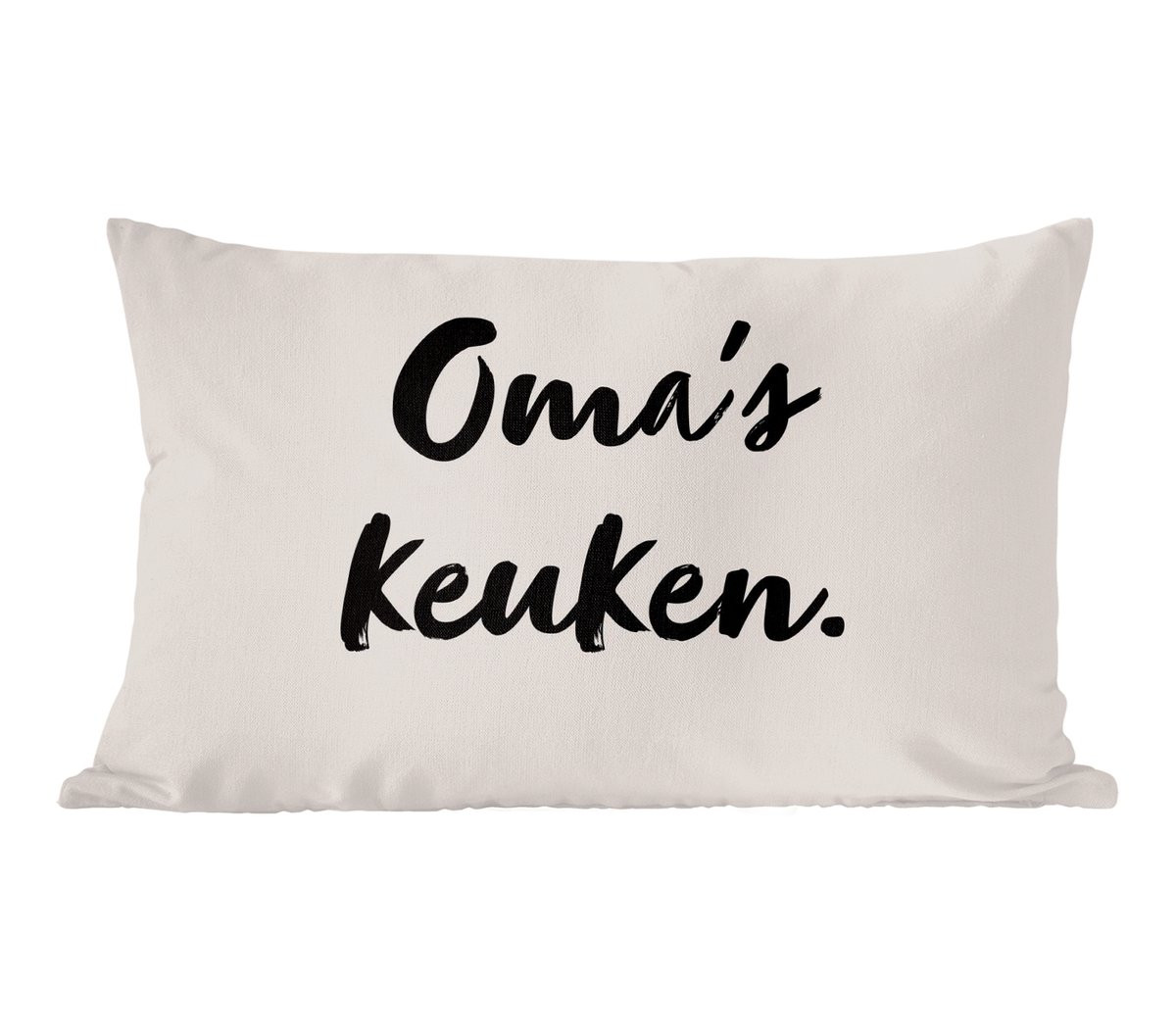 PillowMonkey Sierenkussen Oma's keuken - Taupe - 60 x 40 cm