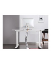 InLine Kabelkanal flexibel vertikal für Tische 2 Kammern 0.80m silber vertikale Montage einfach mit 2 Schrauben von unten an der Tischplatte zu befestigen 2 z.B. zum Verlegen Monitor- USB und Netzkabel Höhe max. 0,80m einzelne Glieder können Kürzen entfer (59997B)