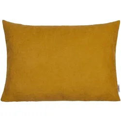 KISSENHÜLLE FarbTon Chenille-Haptik curry-gelb 35/25 cm