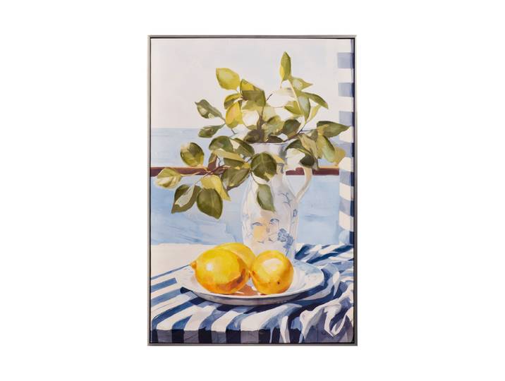 Handgemaltes Bild „Zitronenküste“ 60 x 90 cm Multicolor Crea Collection