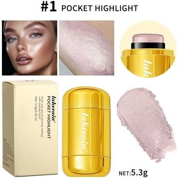 Inspire Select GlowFusion 3 in 1 Cream Blush Stick Hydrating Lip & Cheek Tint With Radiant Finish pink Highlight