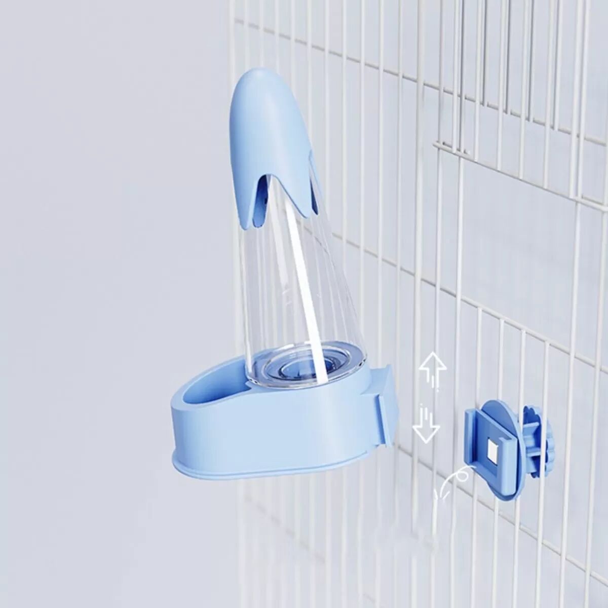 INF Automatischer Vogelwasserspender Snow Top – Großes Fassungsvermögen, leicht zu reinigen Blau