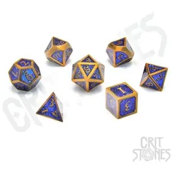 Crit Stones Warlock's Writ Metal RPG Dice Set
