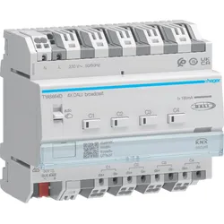 Hager TYAS664D KNX/DALI 2 Aktor 4-fach, Broadcast, KNX Secure, easy, RGB(T)W