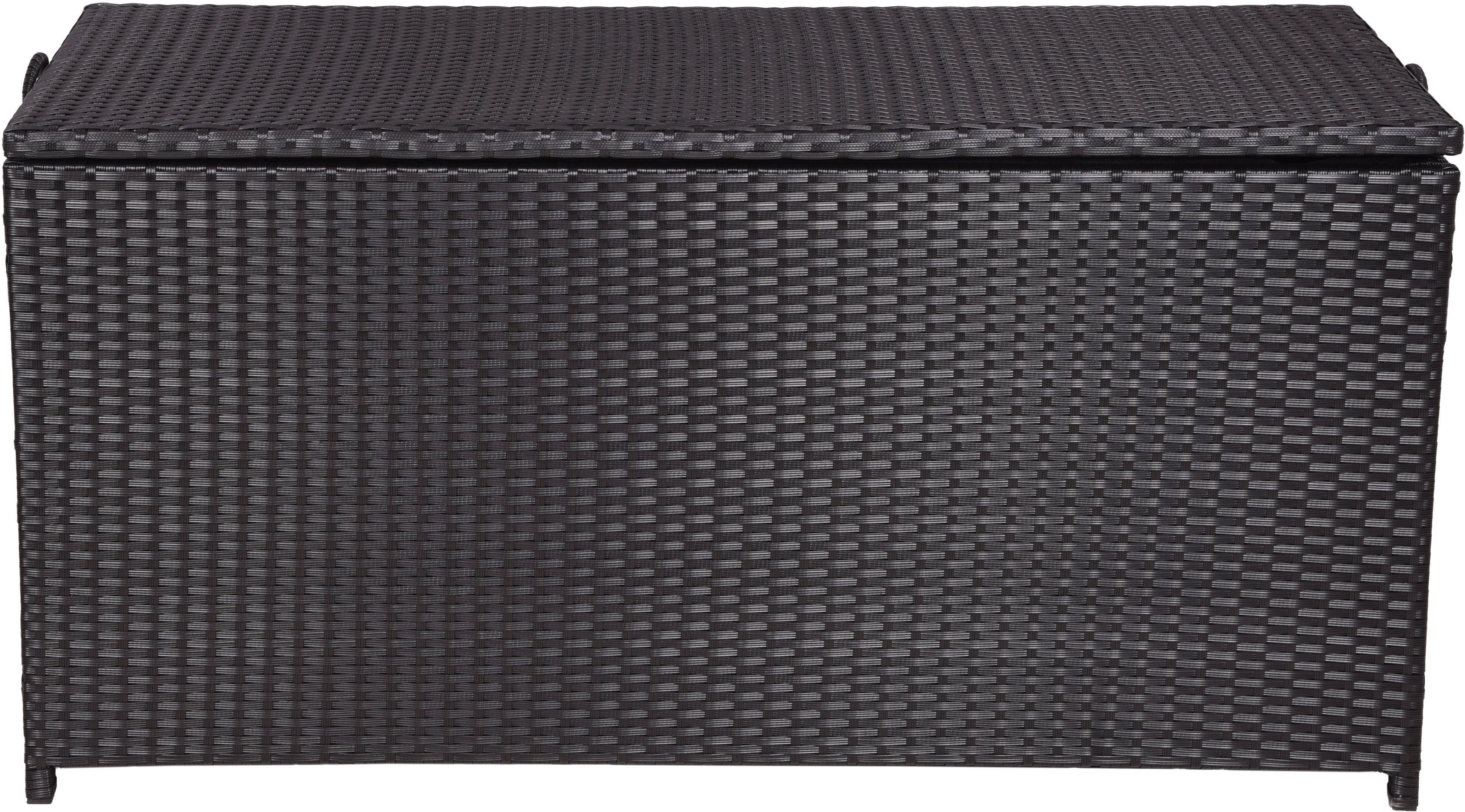Auflagenbox GARDEN PLEASURE "PATRAS", schwarz, B:120cm H:60cm T:50cm, Kunststoff, Stahl, Aufbewahrungsboxen, Auflagenbox, BxTxH: 120x50x60 cm