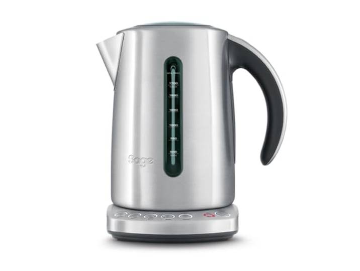 Sage The Smart Kettle, Leiser, kabelloser, Gebürsteter Edelstahl Leiser, kabelloser elektrischer Wasserkocher, 1,7L Fassungsvermögen, Schnelles Aufkochen, 2400 Watt, 5 Einstellungen