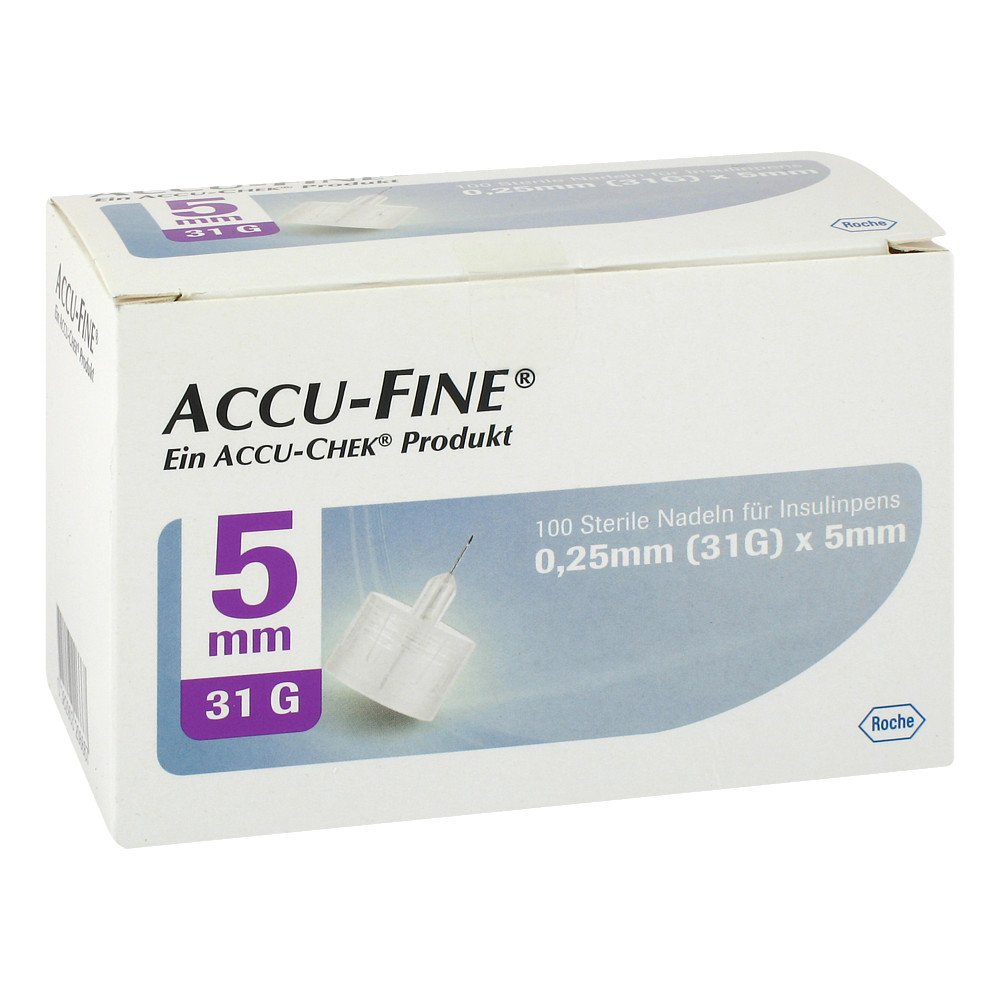 Roche Diagnostics Deutschland GmbH Accu Fine sterile Nadeln für Insulinpens 5 mm 31 G 12772541