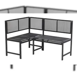 Merxx Elos Eckbank, Aluminium, Graphit