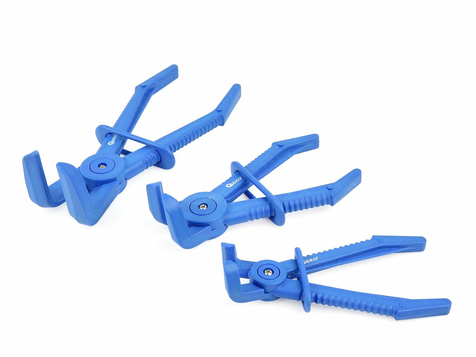 Geko gebogen kniptang met 3 klemmen voor flexibele slangen, model G00926