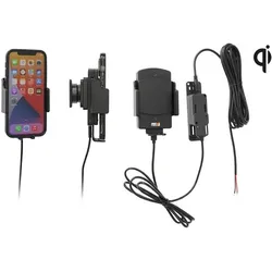 Brodit 719300 Qi kabellose aktiv Halterung, fix, Smartphone Halterung, Schwarz