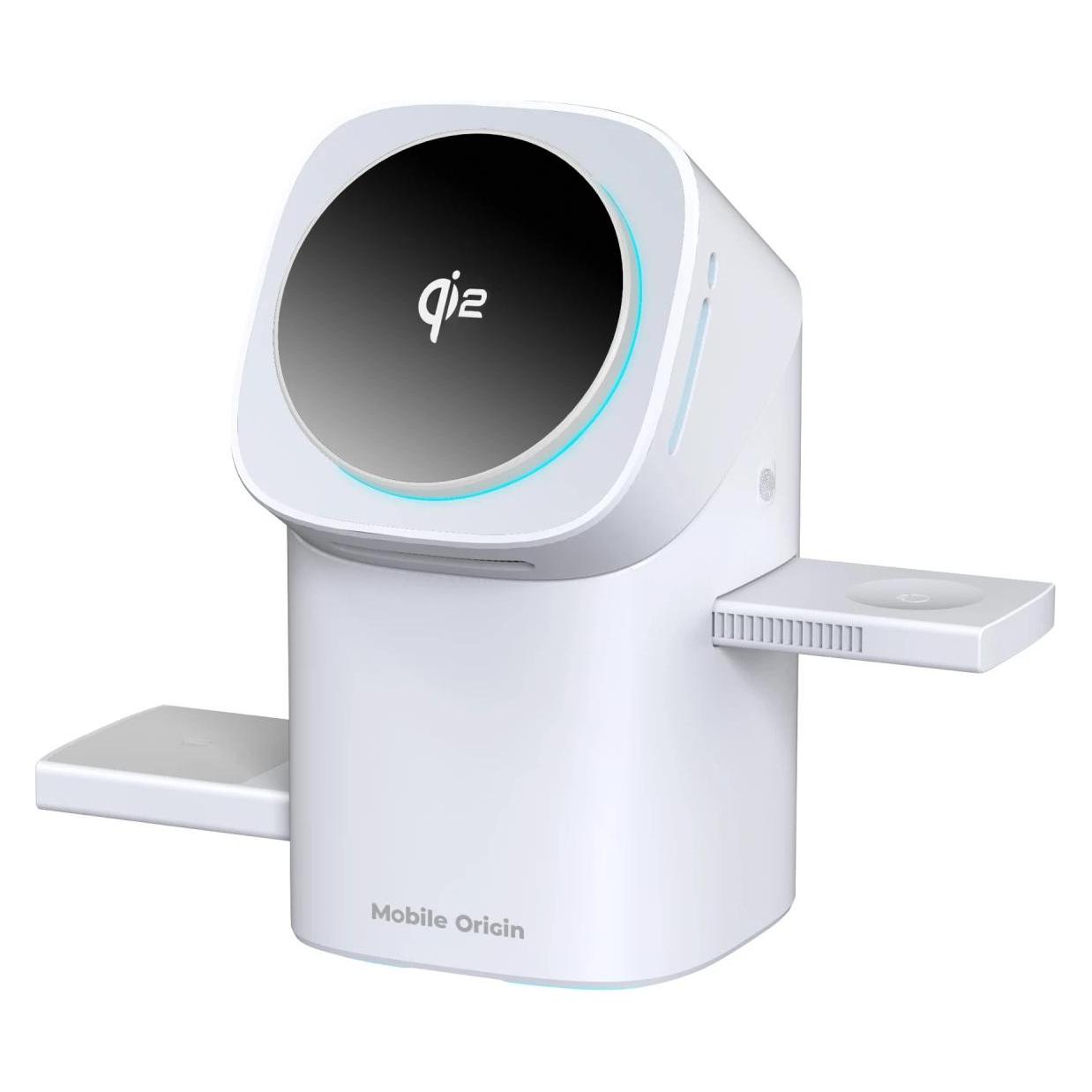 Mobile Origin 3in1 Wireless Charging Qi2 Station PW11 (20 W) (WCHS-PW11-WHT)