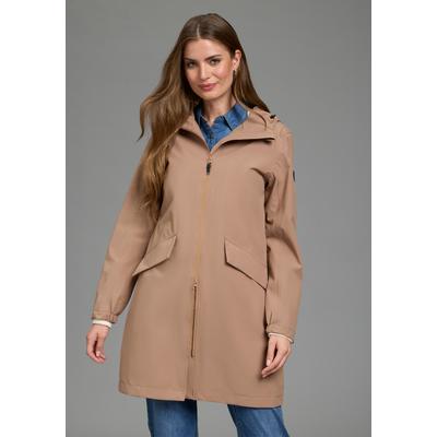 Funktionsjacke POLARINO, Damen, Gr. 34, beige (camel), Web, Obermaterial: 100% Polyester. Futter: 100% Polyester, unifarben, figurumspielend Po-bedeckend, mit innenliegendem Gummizug, Jacken Funktionsjacke, leicht & flexibel, für Regenwetter...