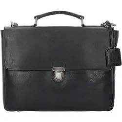Leonhard Heyden Roma Aktentasche Leder 37 cm Laptopfach (15"), Notebooktasche, Schwarz