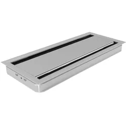 TecLines, Kabelschutz + Kabelführung, TKD009E Tisch Kabeldurchführung 135x320mm, Alu eloxiert (Kabeldurchlass, 32 cm)