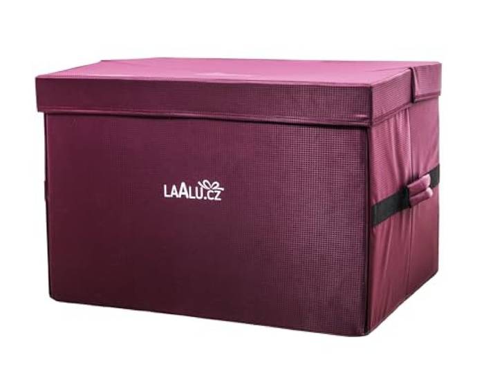 LAALU Premium Aufbewahrungsbox für Christbaumkugeln 96 Kugeln verstellbare Fächer Stoff