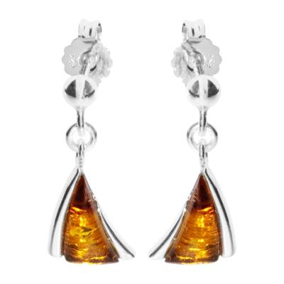 Paar Ohrhänger OSTSEE-SCHMUCK "- Imke - Silber 925/000 - Bernstein" Gr. 21, silber (silber 925, silberfarben, weiß), Ohrringe, Damen, 21, Silber 925 (Sterlingsilber)