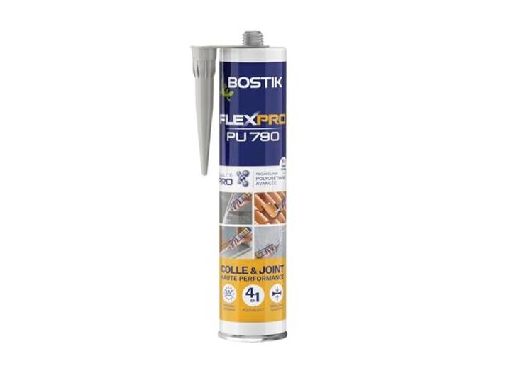 BOSTIK Mastic Colle et Joint Flexpro PU 790 Gris - 300 ml Multi Usages - Tous Matériaux - Intérieur/Extérieur et Milieux Humides