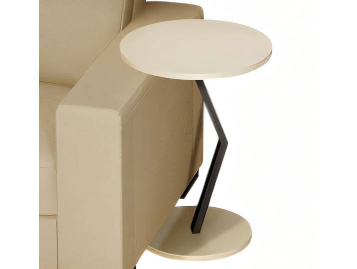 Xlmoebel Beistelltisch XLMOEBEL Beistelltisch aus Holz in elegantem Beigeton (Einzeltisch, 1-St., Beistelltisch), Made in Europa