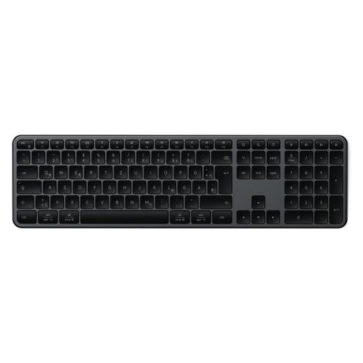 Satechi Slim EX3 Kabellose Tastatur, Space Schwarz, Bluetooth, Deutsch (DE, Kabellos) (ST-KEX3C-DE)