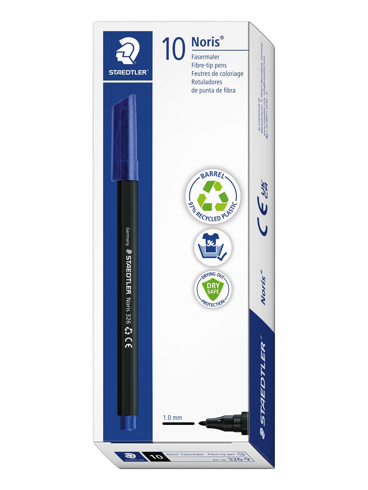 Staedtler Fibre-tip pen Noris.10 pcs black