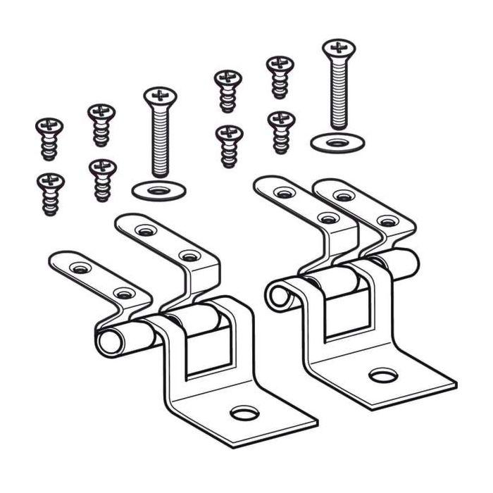 Geberit Scharnier-Set 598180000 Befestigung von vorne, Edelstahl, für WC-Sitz