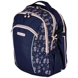 Herlitz Ultimate Blossom Rucksack Schulrucksack Beige, Navy Polyester