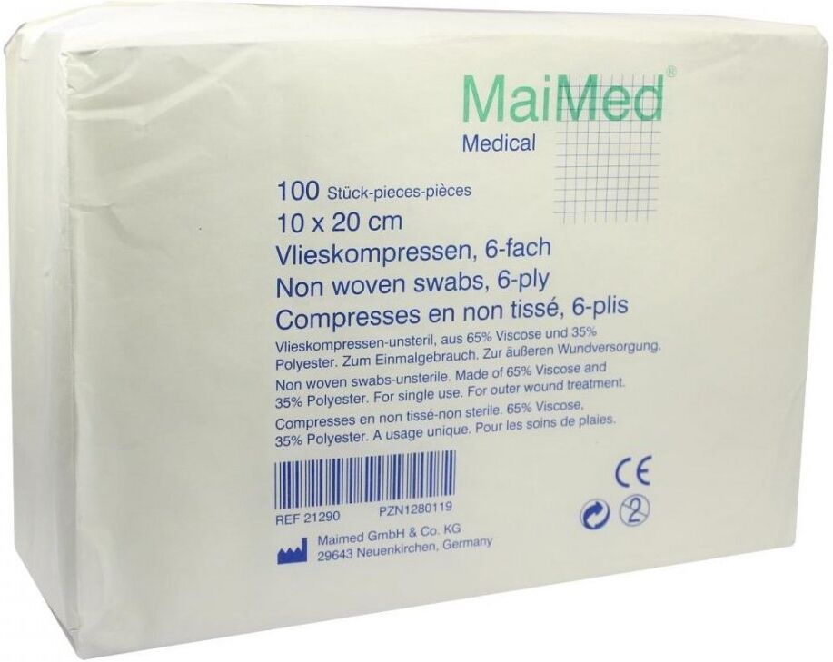 Vlieskompressen 10x20 cm unsteril 6fach 100stk