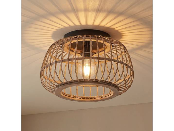 Bominio Plafonnier Ø40 Wood - Lindby - Salon / séjour - Scandinave - Bois - Rond