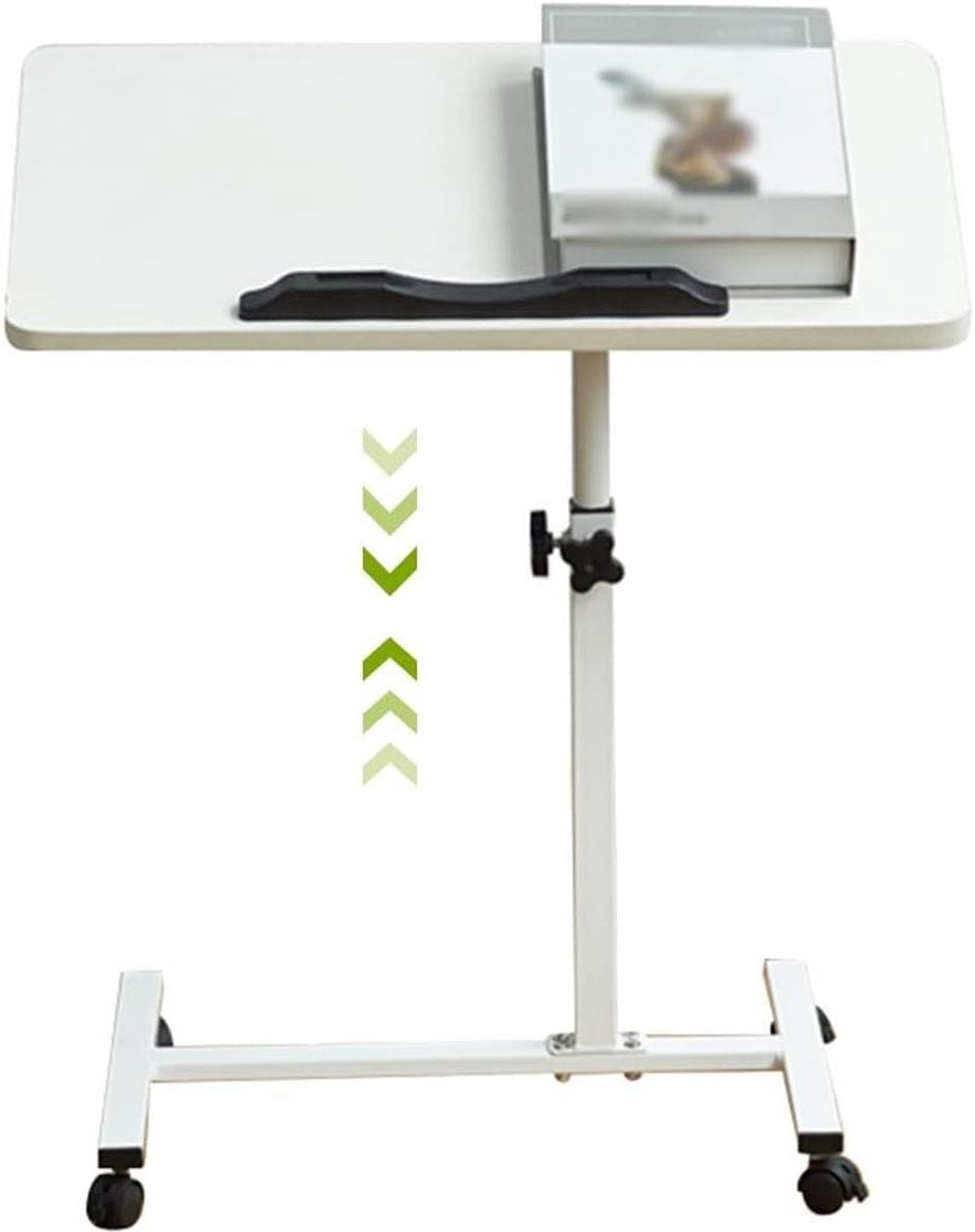 Mobiel Computerbureau - Vouwbare Laptoptafel op Wieltjes - Zwart