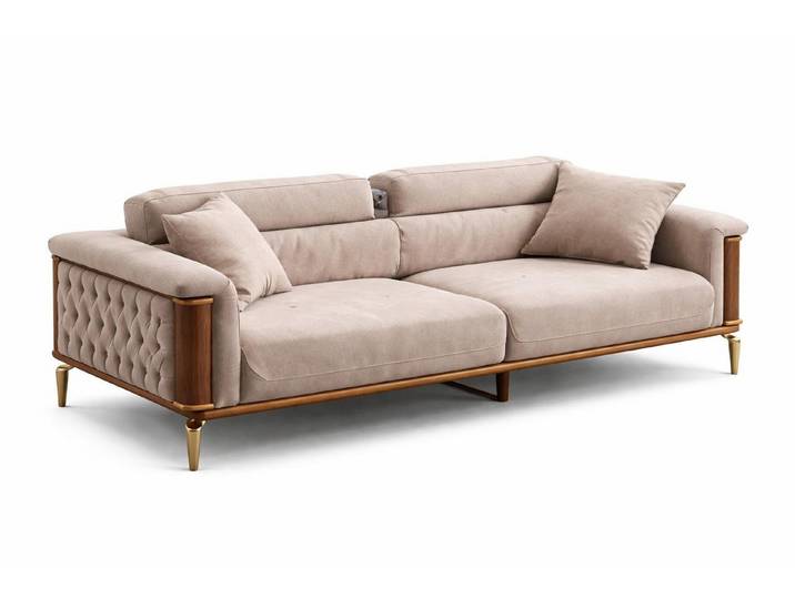 JVmoebel Sofa Couch Modern Mehrfarbig Designer-Couch Minimalismus Stoff Holz Elegant, 1 Teile