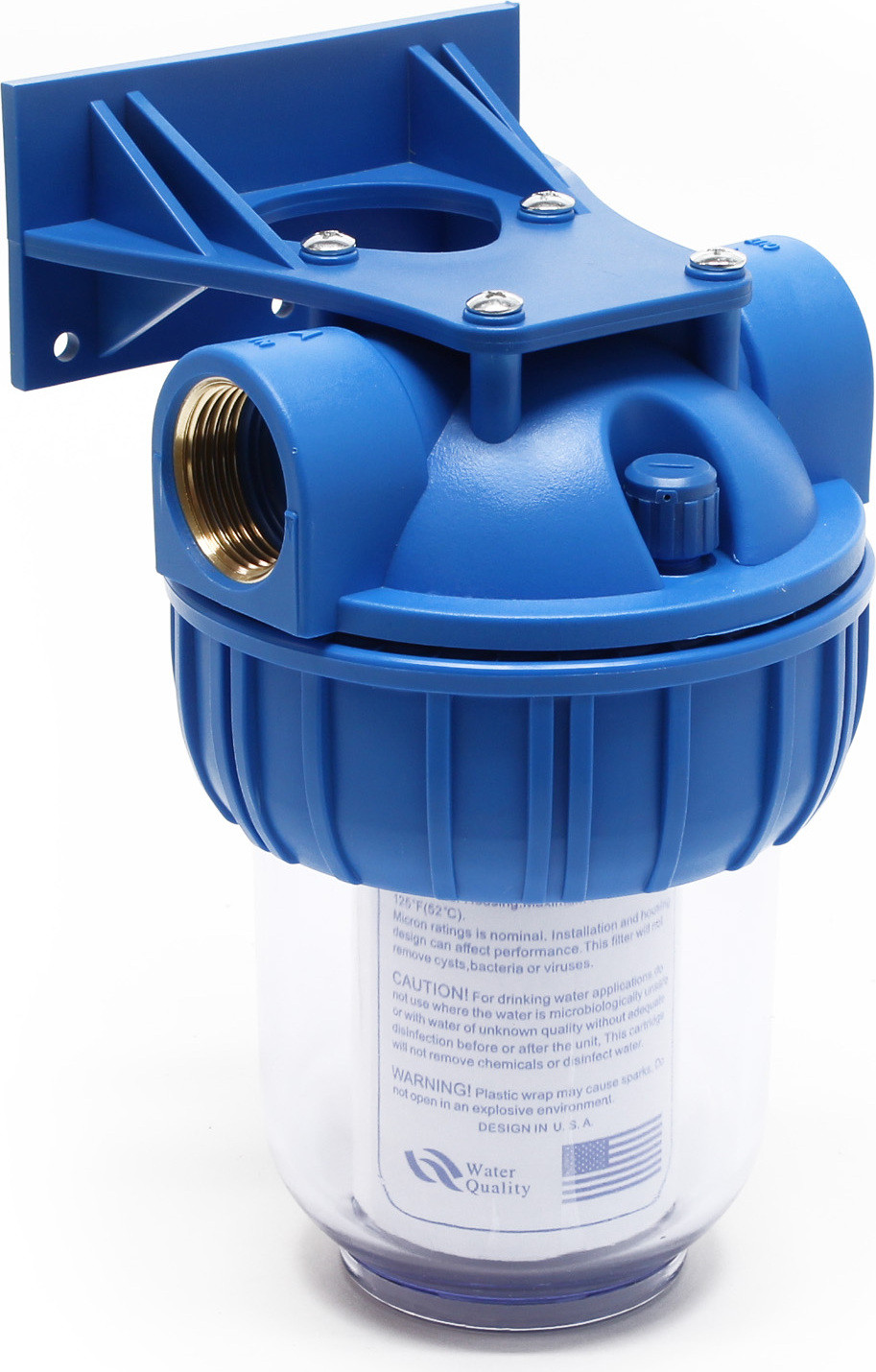 Naturewater NW-BR5B waterfilter met 1-traps sedimentfilter, filterfijnheid 5 µm, inclusief wandbeugel en filtersleutel