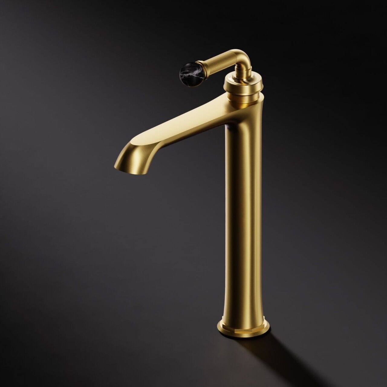 Steinberg Serie 355 Waschtisch-Einhebelmischer, Gold gebürstet / Nero Marquina 355 1700 BG