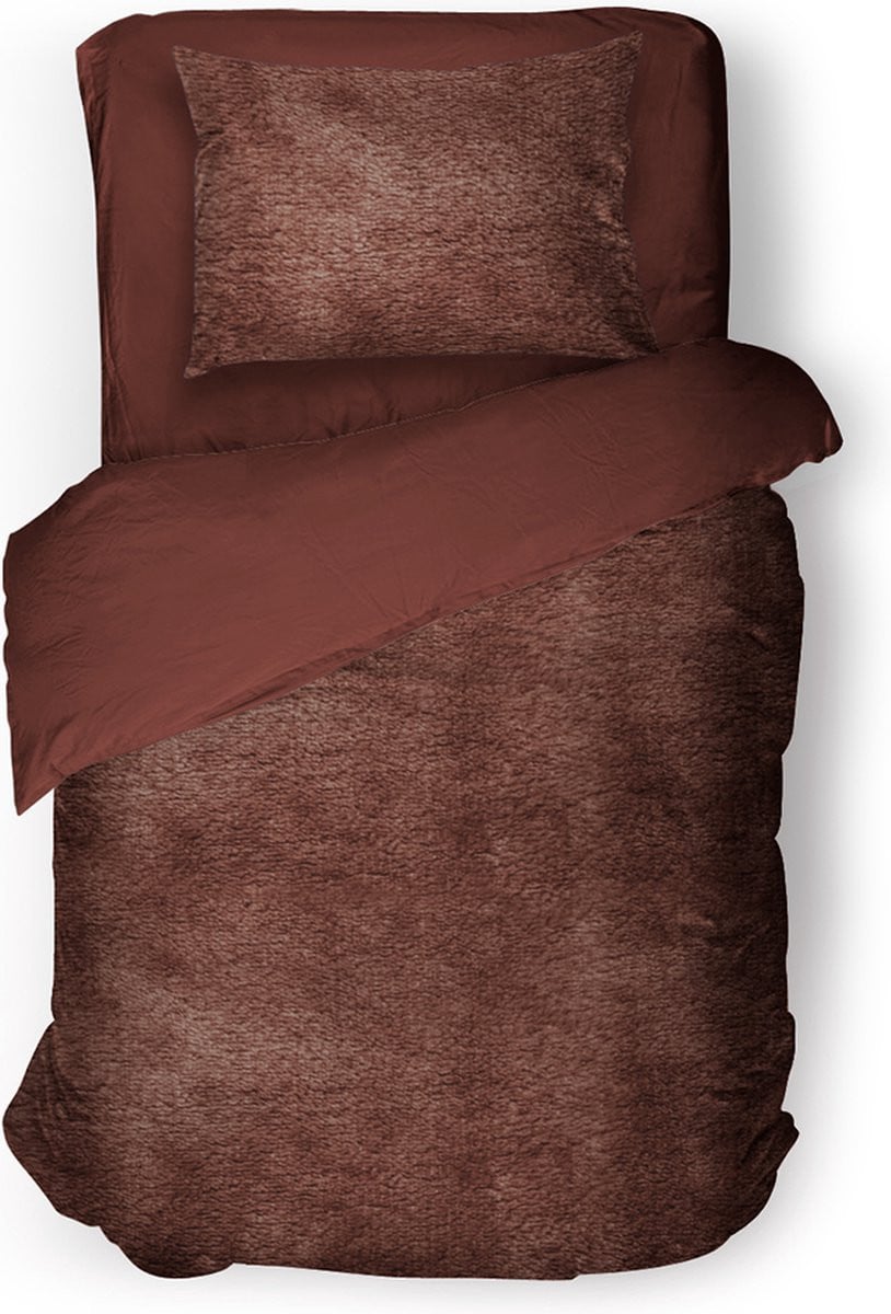 Eleganzzz Dekbedovertrek Flanel Fleece - Rose Brown - 140x220 cm