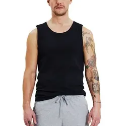 Bread and Boxers Tank Relaxed Schwarz Ökologische Baumwolle Large Herren