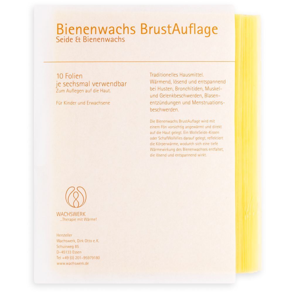 Bienenwachs Brustauflage Nachfüllpackung 10 St Folie