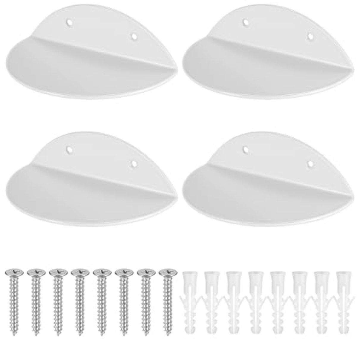 4 Stuks Witte Zwevende Wandplanken voor Decoratie en Opslag
