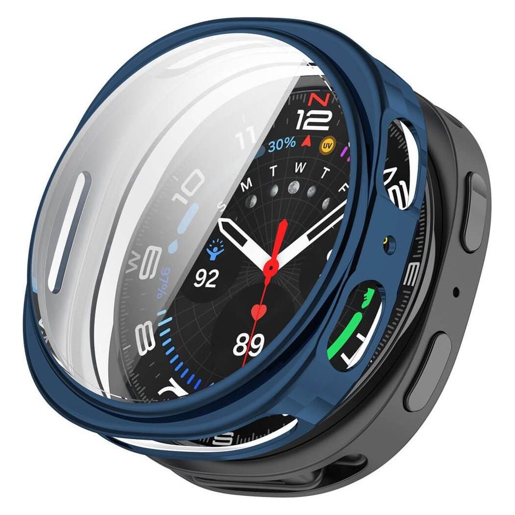 Cover-Discount Samsung Galaxy Watch 8 - Gummi Schutz Case Metall-Look (69310414)