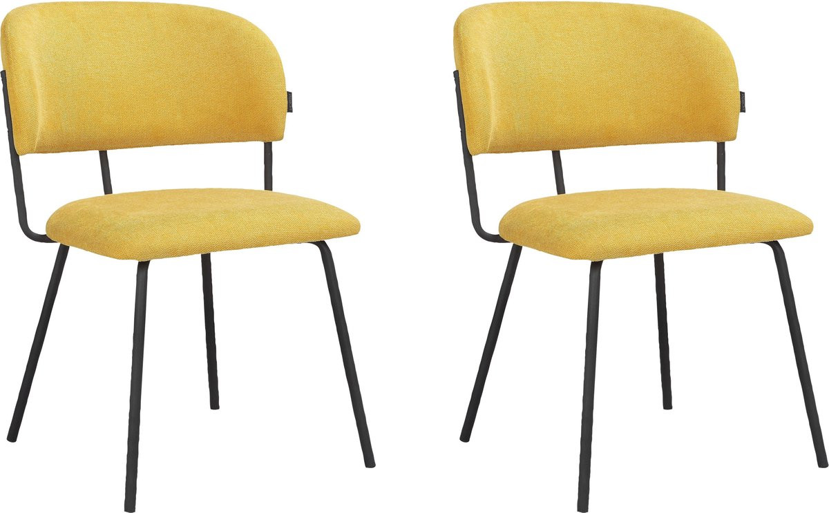 Notio Living Claudia Eetkamerstoel - Curry Belfast - Set van 2