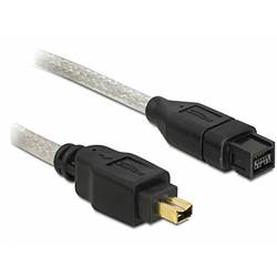 Delock FireWire Anschlusskabel [1x Firewire (400) Stecker 4pol. - 1x Firewire (800) Stecker 9pol.] 2 m Grau 82589