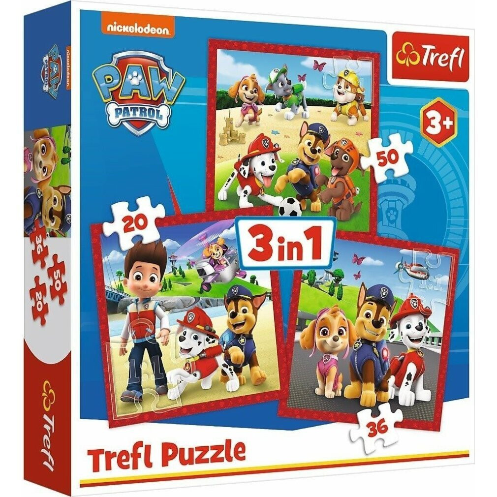 Trefl 3 in 1 Puzzel Happy Dogs Paw Patrol 34867