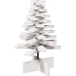 vidaXL Weihnachtsbaum zum Schmücken Weiß 60 cm Massivholz Kiefer