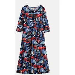 Seasalt Kleid Wild Bouquet Damen Blau Muscheln Grafisch