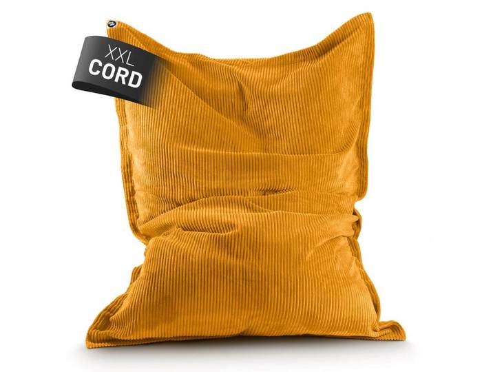 Lumaland Sitzsack itzsack Indoor Cord 380l senfgelb, kuscheliger Cord-Bezug - perfekt fürs moderne Zuhause