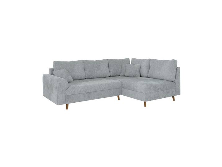 S-Style Ecksofa Sigurd Hellgrau Chenille - Ottomane rechts, Echtholz, Teilmassiv,Buche, Birke, Füllung: Polyetherschaumkern,Polyetherschaumkern, L-Form, Ottomane rechts,L-Form, 231x161 cm, Wohnzimmer, Sofas & Couches, Wohnlandschaften, Ecksofas
