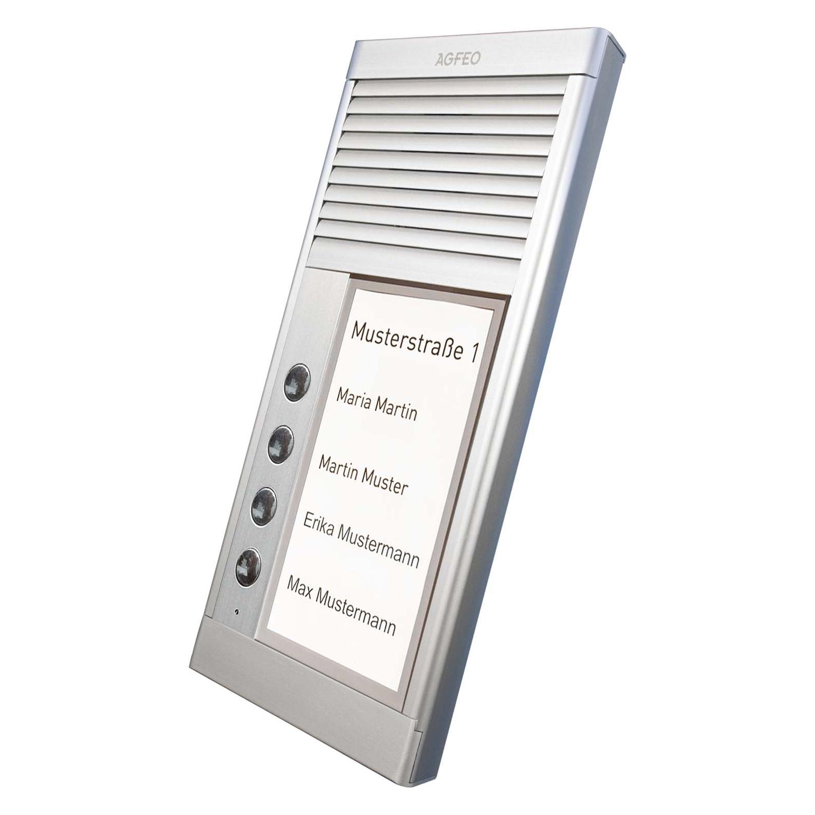 Agfeo DoorSpeak 4 - Verkabelt - IP33 - Silber - Wand - 115 mm - 235 mm (Kabelgebunden) (6101562)