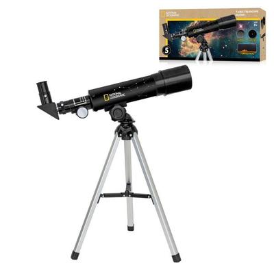 Bresser 12883 - NATIONAL GEOGRAPHIC Linsen-Teleskop 50/360 mit Tischstativ, Kinder-Reiseteleskop