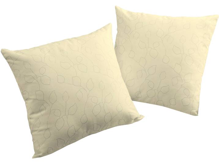 Dekokissen WIRTH Westport Gr. 1, beige (natur, ranken), B:40cm L:40cm, Obermaterial: 100% Polyester, Dekokissen_Sitzkissen_Kissenhüllen, Dekokissen